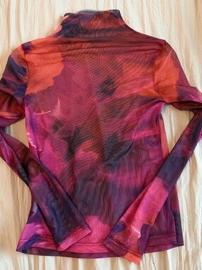 Women’s Long Sleeve Mesh Top in Pink and Purple